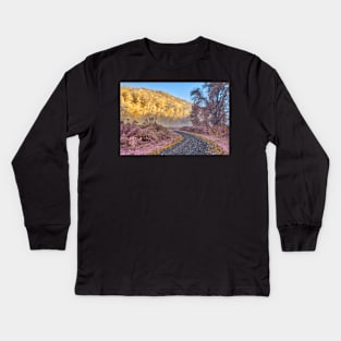 Misty McDade Trail - Gold Lavender Fantasy Kids Long Sleeve T-Shirt